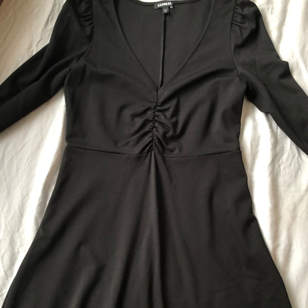 Express black v-neck dress
